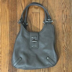 Banana Republic Peddled Leather Shoulder Bag Taupe‎